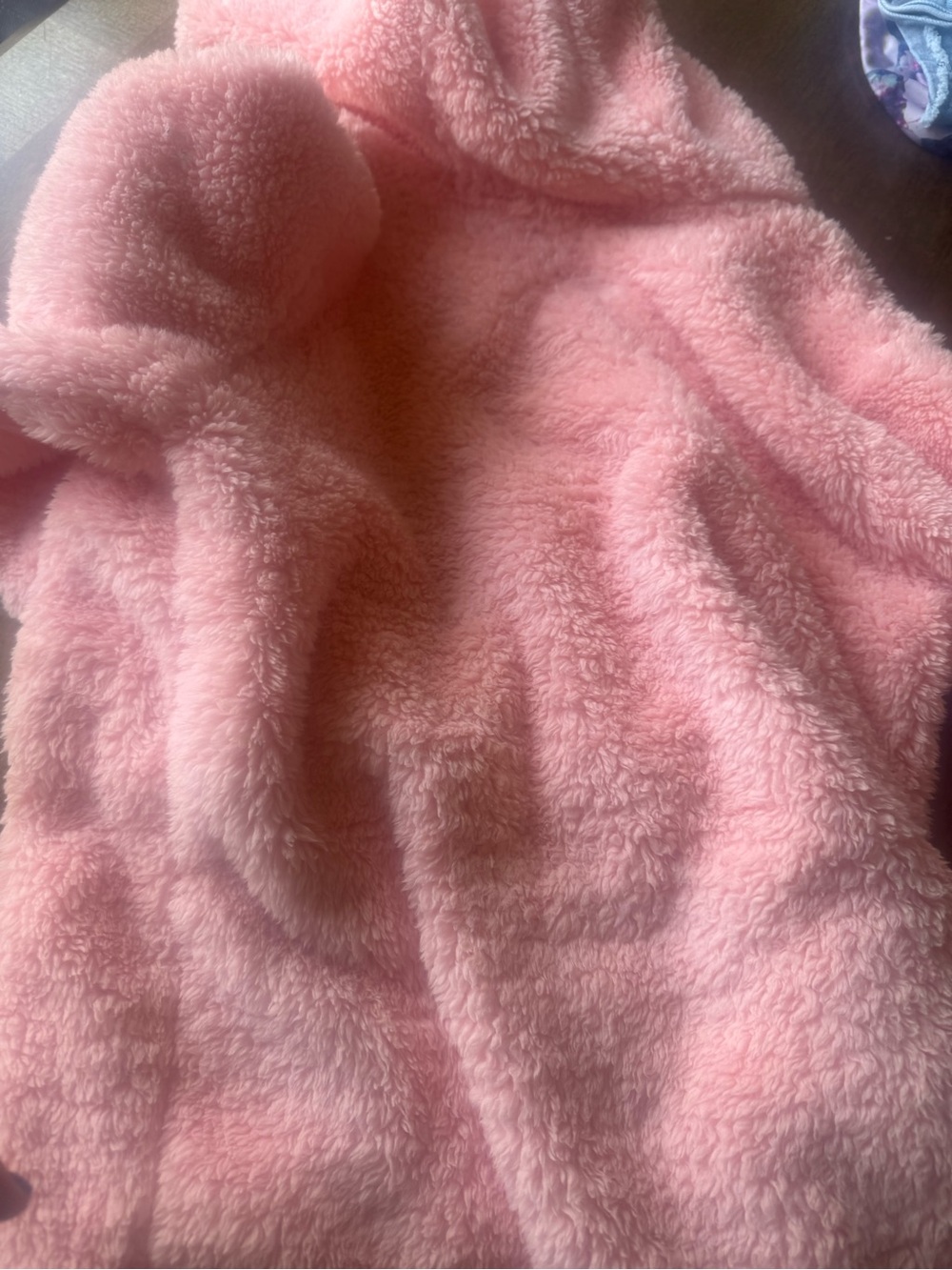 Eddie Bauer Girls Pink Plush Sherpa Hoodie with Half-Zip - Picture 8 of 8